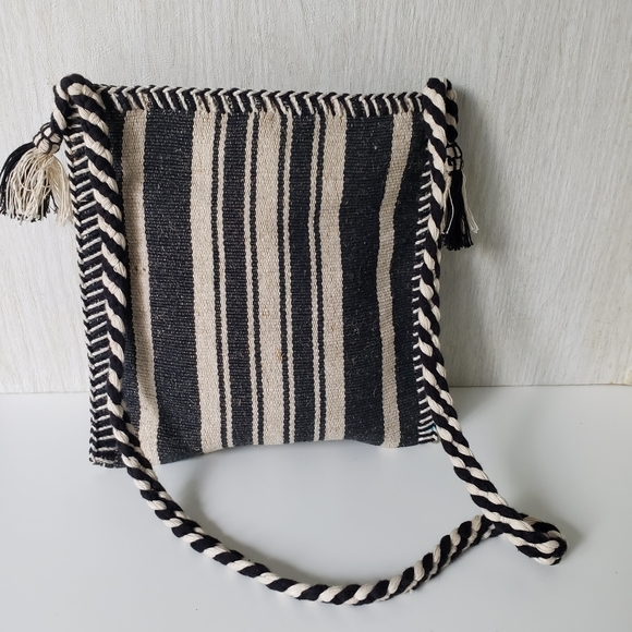 Handbags - Bohomiam Stripe Print Crossbody Bag